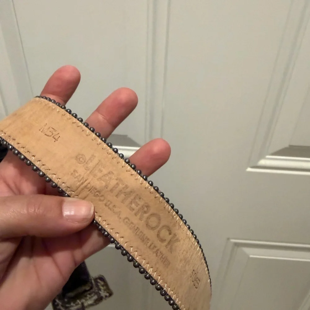 LEATHERROCK Western Leather Black Belt